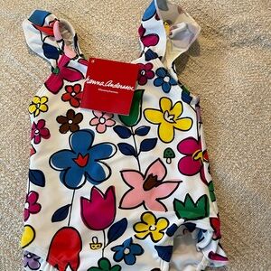 NWT Hanna Andersson Multicolor Floral Swimsuit -6-12 mos